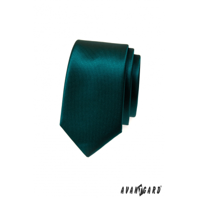 Изумрудено зелена тясна вратовръзка