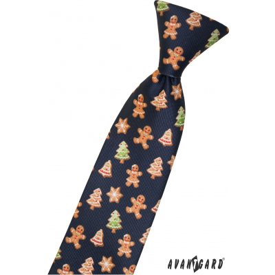 Детска вратовръзка с коледни меденки