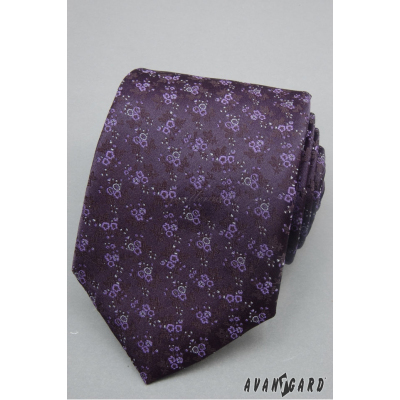 Тъмно лилаво вратовръзка нежни цветя