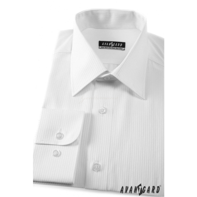 Мъжка риза KLASIK бяла 80% памук