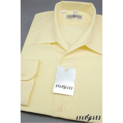 Pánská košile s rozhalenkou světle žlutá