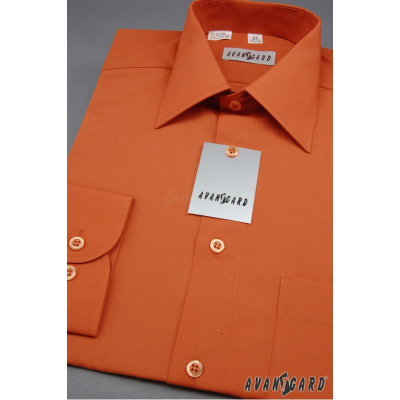 Мъжка риза KLASIC тухла оранжева - продажба