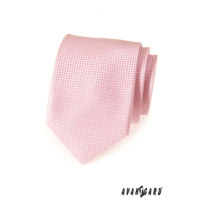 Розова структурирана LUX вратовръзка за мъже