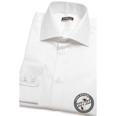 Мъжка бяла риза Slim Fit от 100% памук