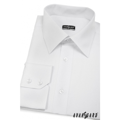 Бяла риза Slim Fit с прости райета