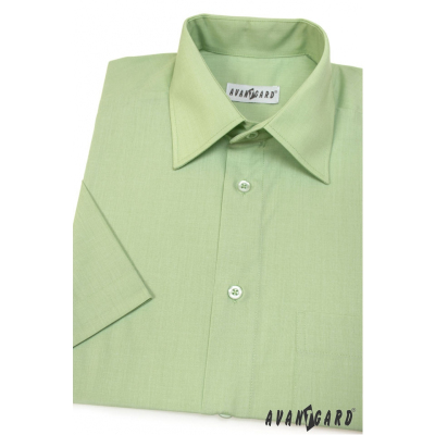 Мъжка риза KLASIC с къс ръкав V8-Зелена