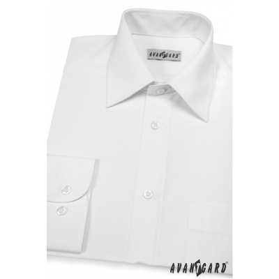 Мъжка риза KLASIC с дълъг ръкав V1-Бяла