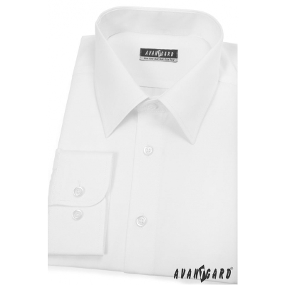 Бяла мъжка риза с дълъг ръкав