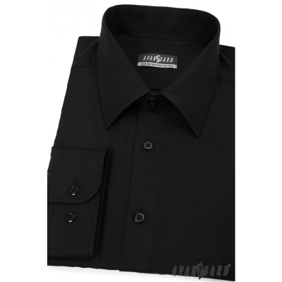Черна риза с дълги ръкави Avantgard