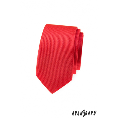 ервена структурирана тясна вратовръзка Avantgard