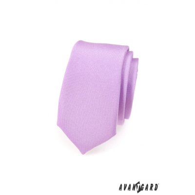 Светло лилава тясна вратовръзка Avantgard
