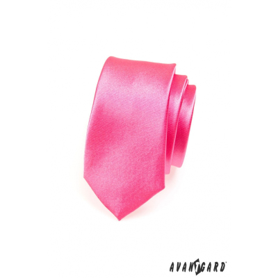 Тясна розова вратовръзка в цвят фуксия