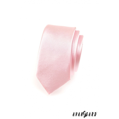 Тясна вратовръзка, светло розов гланц