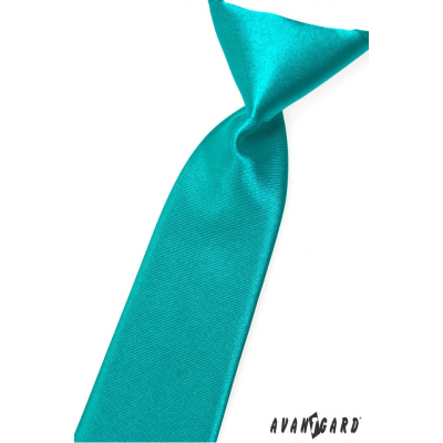 Тюркоазено синя момчешка вратовръзка
