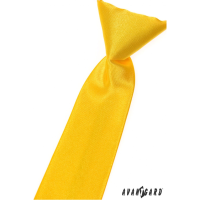 Бебешка вратовръзка жълта гладка
