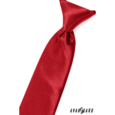 Червена момчешка вратовръзка на еластична лента