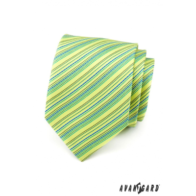 Вратовръзка на светлозелена райета
