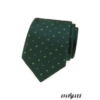 Зелена вратовръзка с шарка