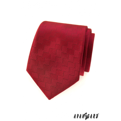 Червена мъжка вратовръзка със запетаи
