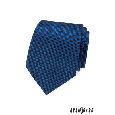 Синя вратовръзка с ватирана шарка