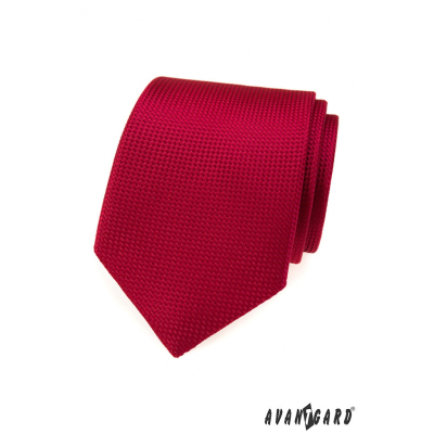 Червена вратовръзка с ватирана шарка