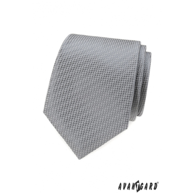 Сива вратовръзка с преплетена шарка