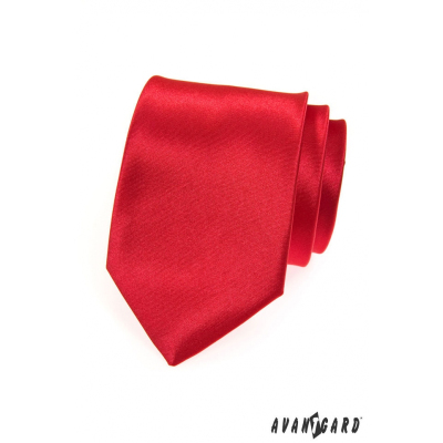Мъжка гладка червена вратовръзка