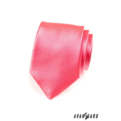 Едноцветна мъжка вратовръзка в по-тъмно розово