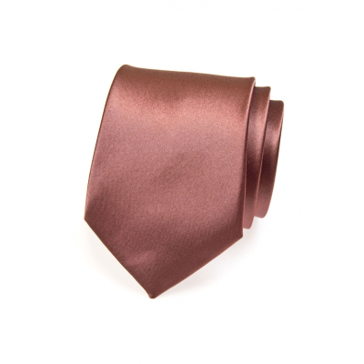 Вратовръзка монохромно кафяво с гланц