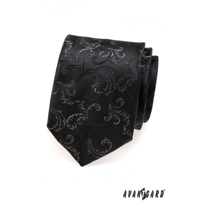 Черна вратовръзка с деликатен модел
