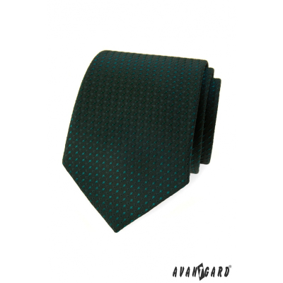 Тъмнозелена вратовръзка с лъскава шарка