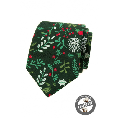 Зелена коледна вратовръзка