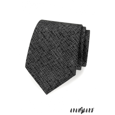 Черна мъжка вратовръзка с бяла шарка