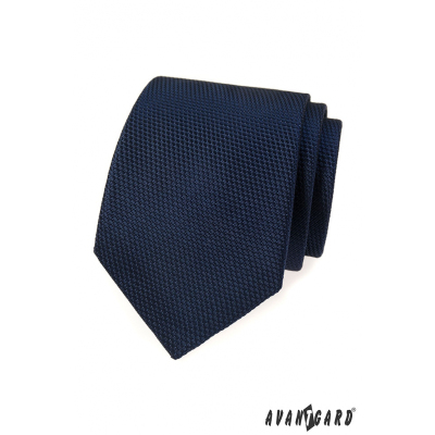 Тъмно синя структурирана мъжка вратовръзка
