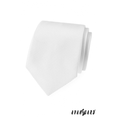 Бяла структурирана вратовръзка Avantgard Lux