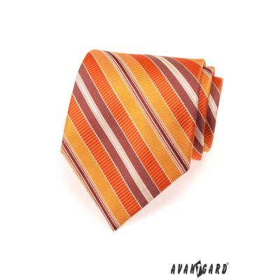 Мъжка вратовръзка с оранжеви ивици