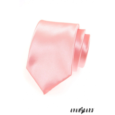 Мъжка гладка розова вратовръзка