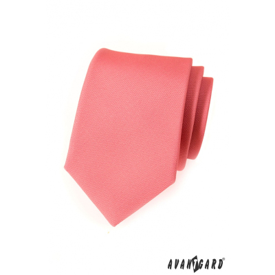 Мъжка вратовръзка розова мат едноцветна