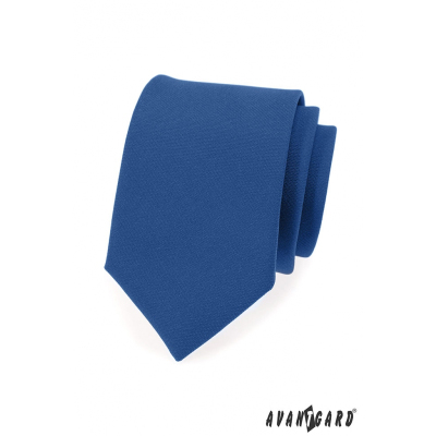 Синя мъжка вратовръзка в матов дизайн