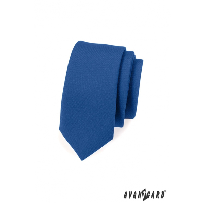Тясна вратовръзка в матово синьо Avantgard