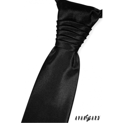 Елегантна черна сватбена вратовръзка