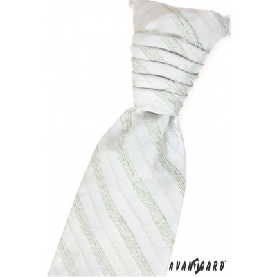 Сватбена вратовръзка на зелени ивици