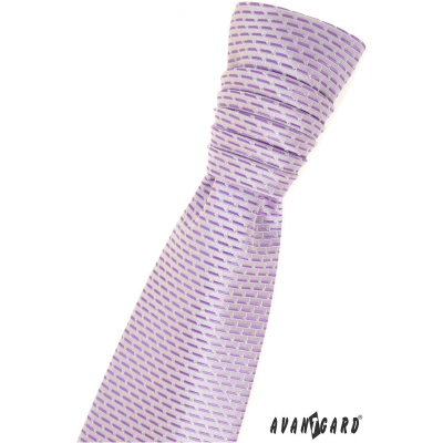 Френска вратовръзка с лилави ивици