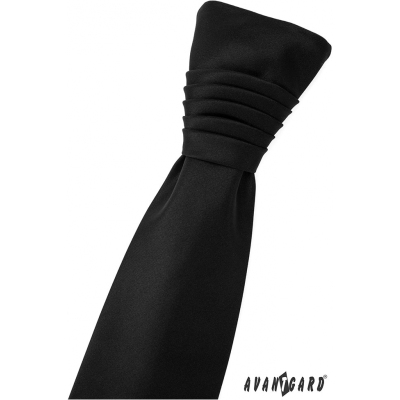 Френска сватбена вратовръзка черна мат
