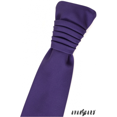 Тъмно лилава френска сватбена вратовръзка