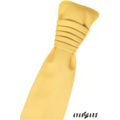 Жълта матова сватбена вратовръзка