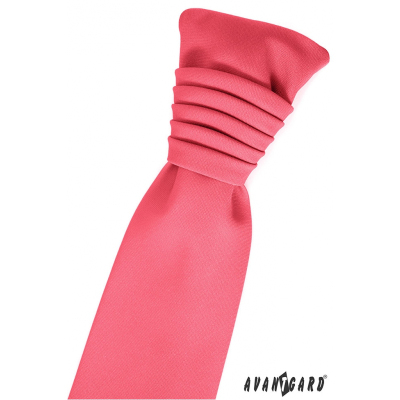 Френска вратовръзка в цвят корал