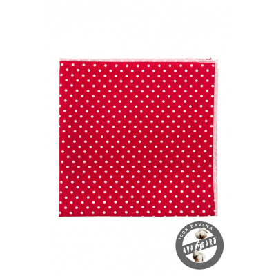 Червена памучна кърпичка на бяла точка