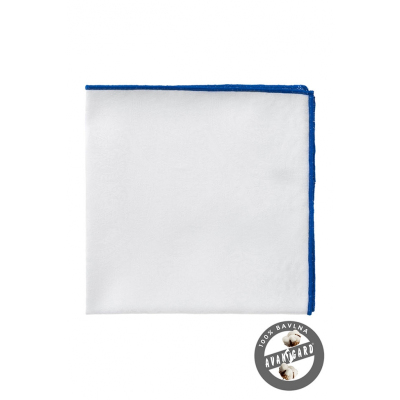 Бяло-синя памучна кърпичка