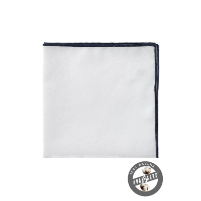 Мъжка кърпичка 100% памук бяло синьо